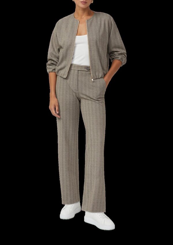 Blouson mit Fischgratmuster und elastischem Saum