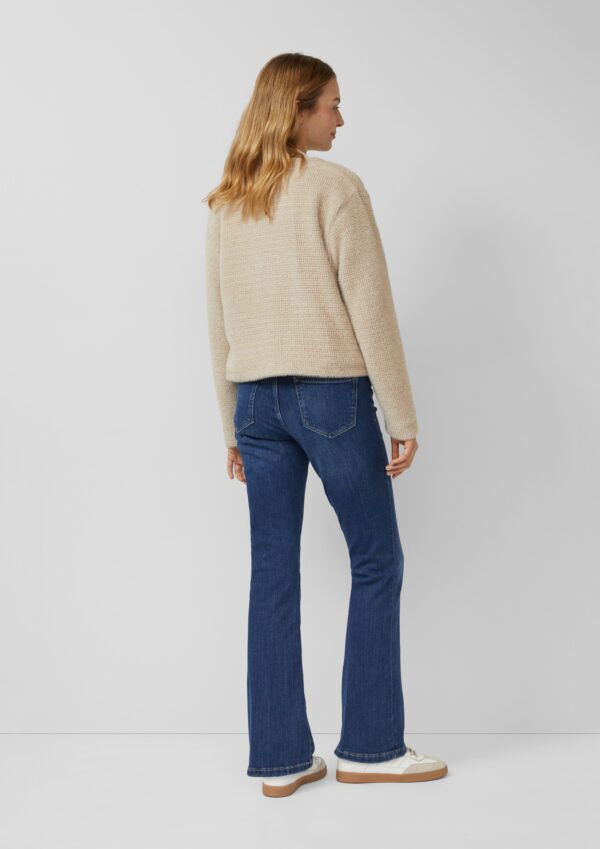 Flauschige Sweatshirt-Jacke mit Muster