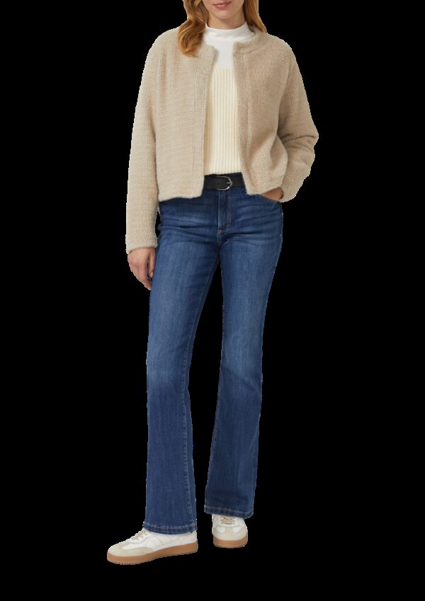 Flauschige Sweatshirt-Jacke mit Muster