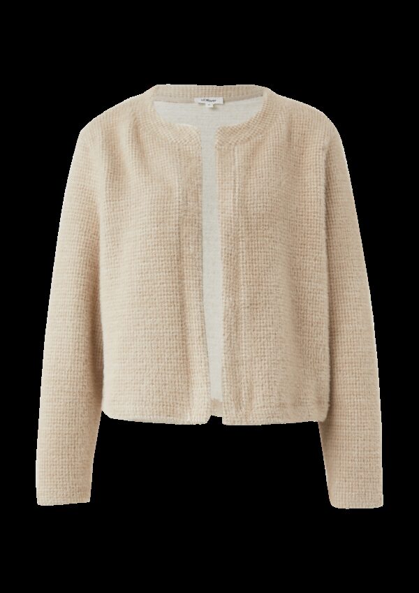 Flauschige Sweatshirt-Jacke mit Muster