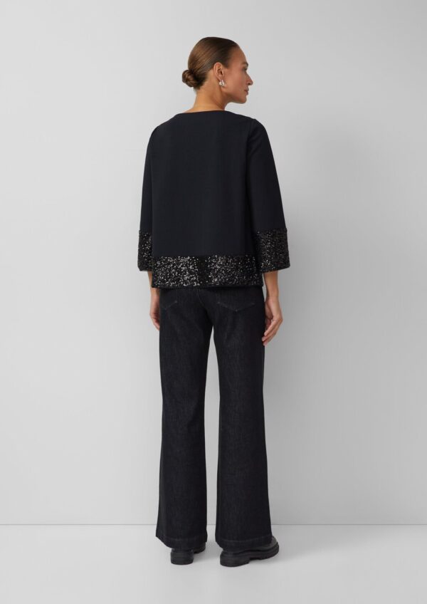 Tunikabluse mit Pailletten am Saum