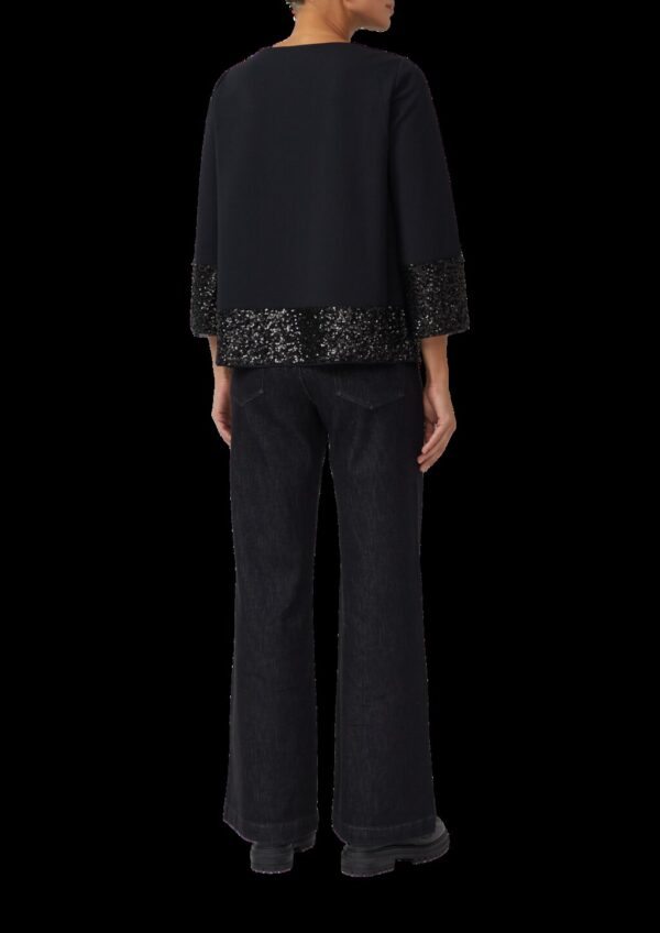 Tunikabluse mit Pailletten am Saum