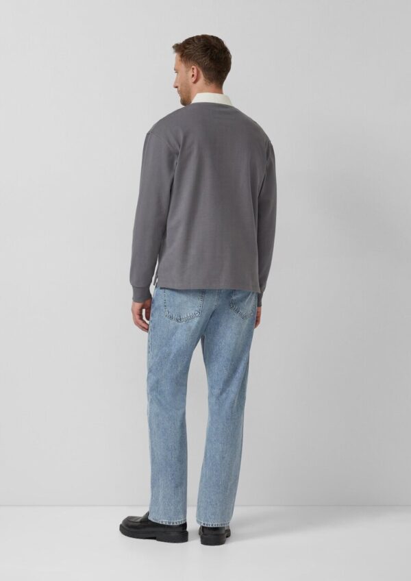 Softes Langarm-Poloshirt im Relaxed Fit
