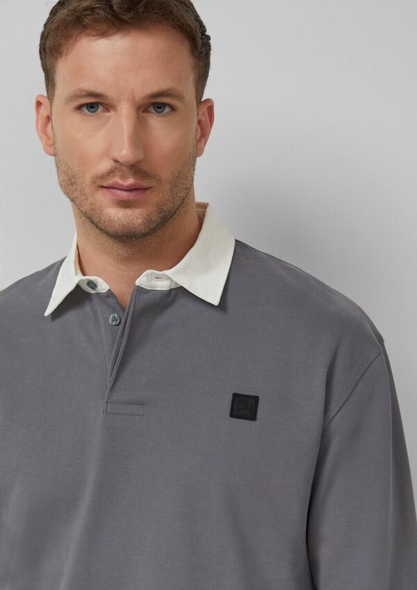 Softes Langarm-Poloshirt im Relaxed Fit