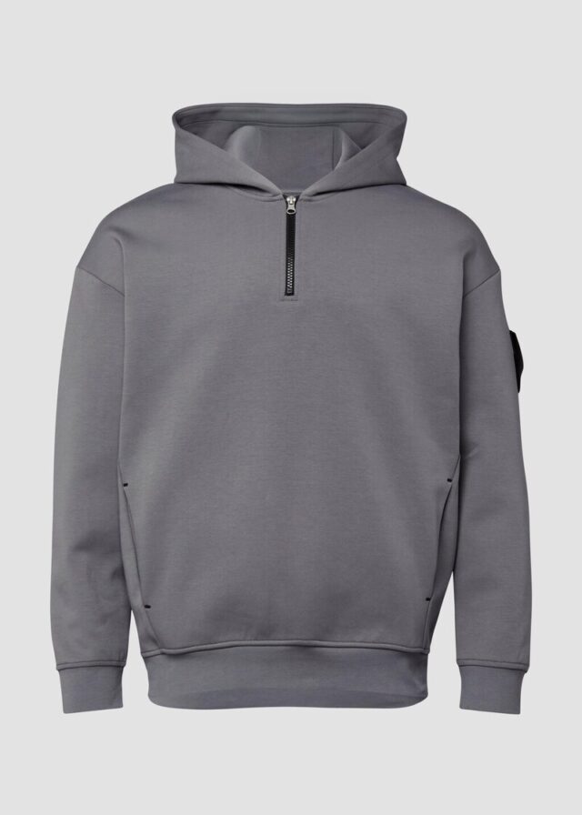 Scuba-Kapuzensweatshirt mit Reißverschluss im Relaxed Fit