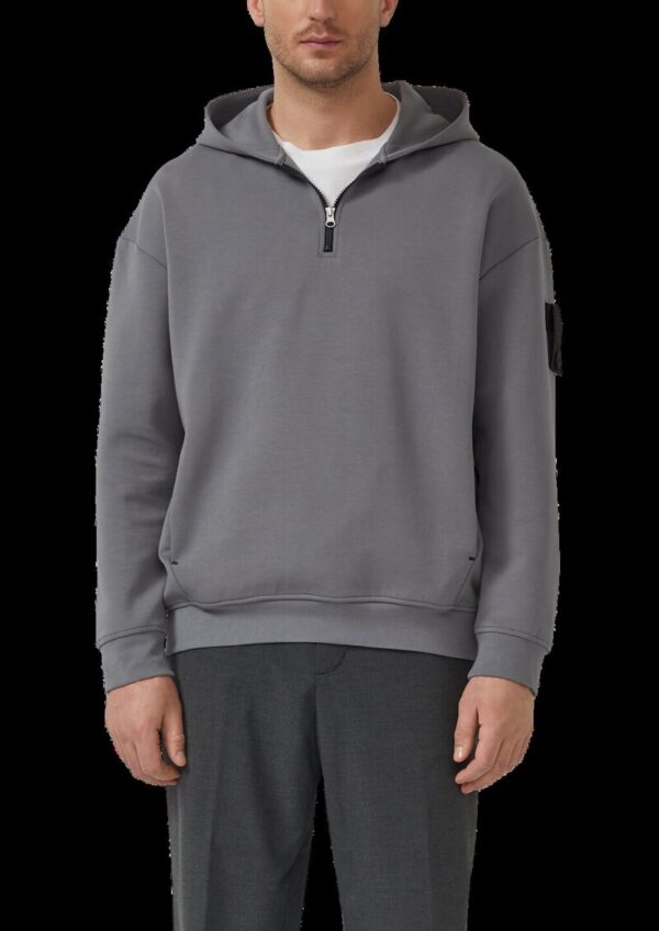 Scuba-Kapuzensweatshirt mit Reißverschluss im Relaxed Fit