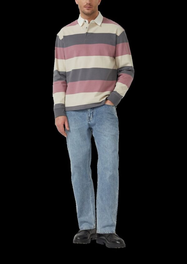 Softes Langarm-Poloshirt im Relaxed Fit