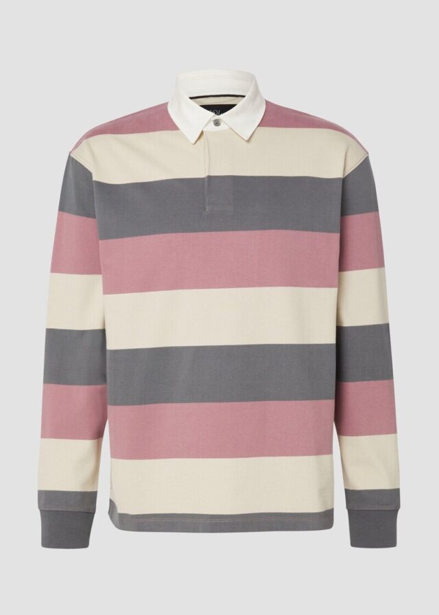 Softes Langarm-Poloshirt im Relaxed Fit