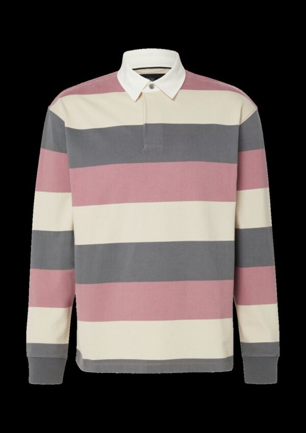 Softes Langarm-Poloshirt im Relaxed Fit