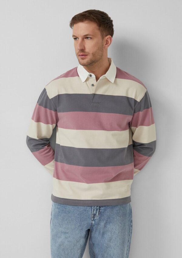 Softes Langarm-Poloshirt im Relaxed Fit