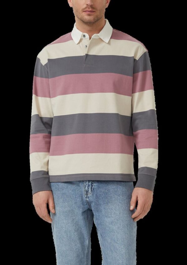 Softes Langarm-Poloshirt im Relaxed Fit