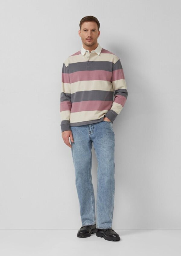 Softes Langarm-Poloshirt im Relaxed Fit