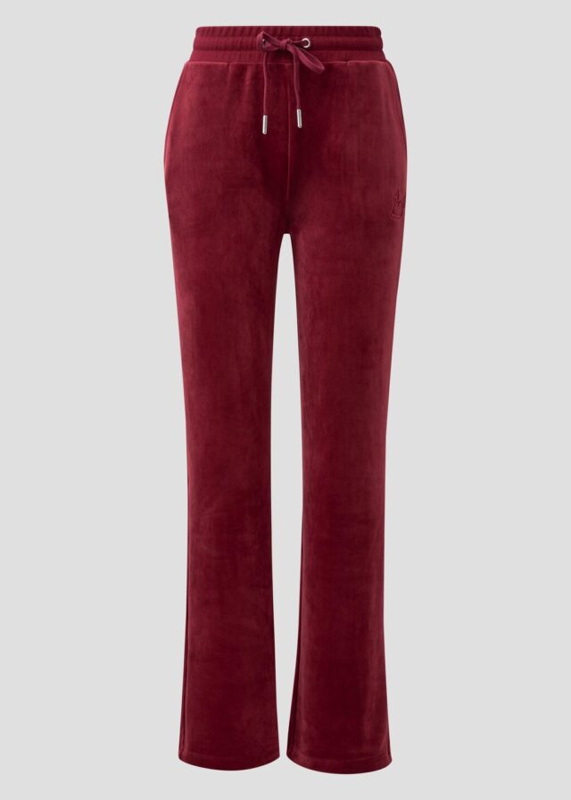 Hose aus weichem Nicki mit Logo-Stickerei | QS x Von Dutch