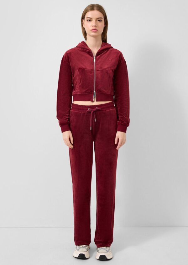 Hose aus weichem Nicki mit Logo-Stickerei | QS x Von Dutch