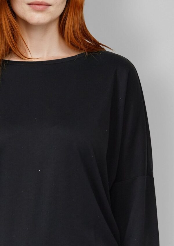 Weiches Jersey-T-Shirt mit Schmucksteinen