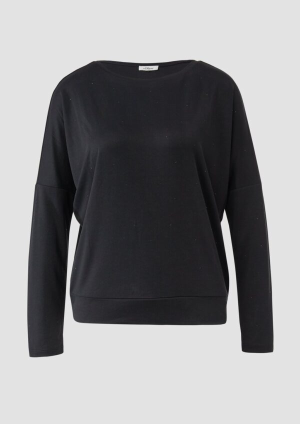 Weiches Jersey-T-Shirt mit Schmucksteinen