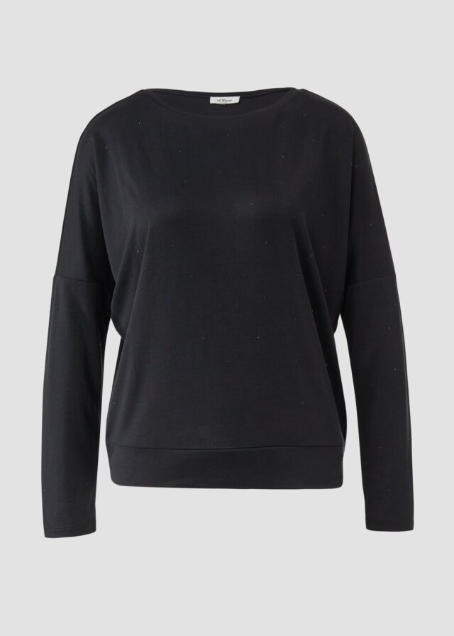 Weiches Jersey-T-Shirt mit Schmucksteinen