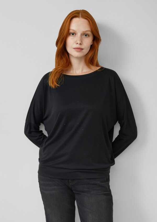 Weiches Jersey-T-Shirt mit Schmucksteinen