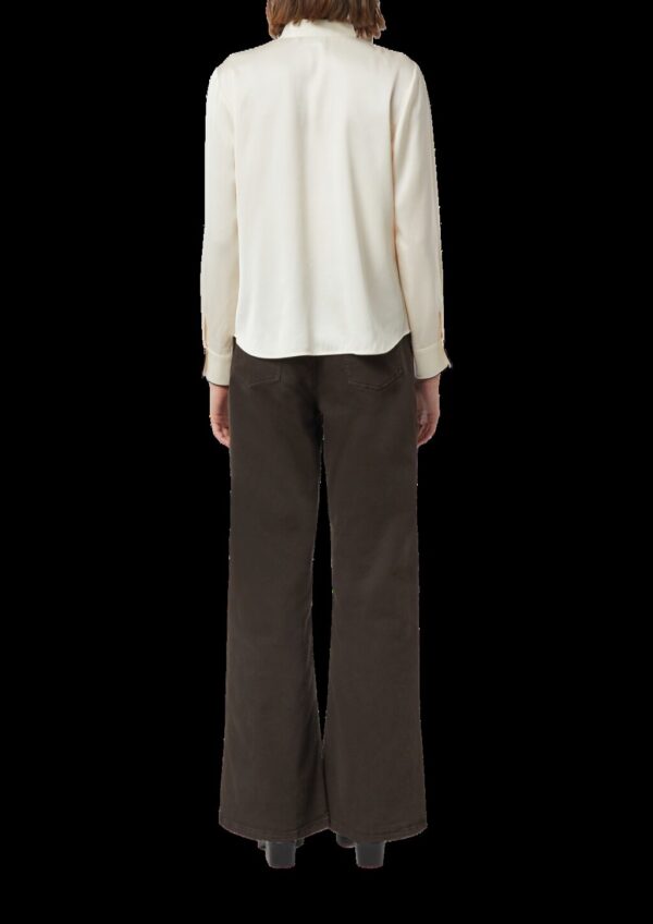 Satinbluse mit Schluppenkragen