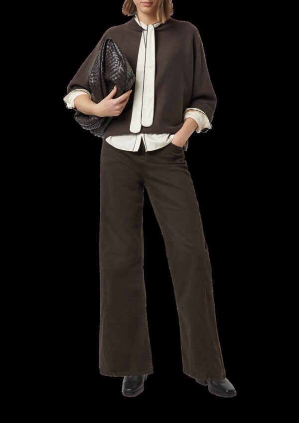 Satinbluse mit Schluppenkragen