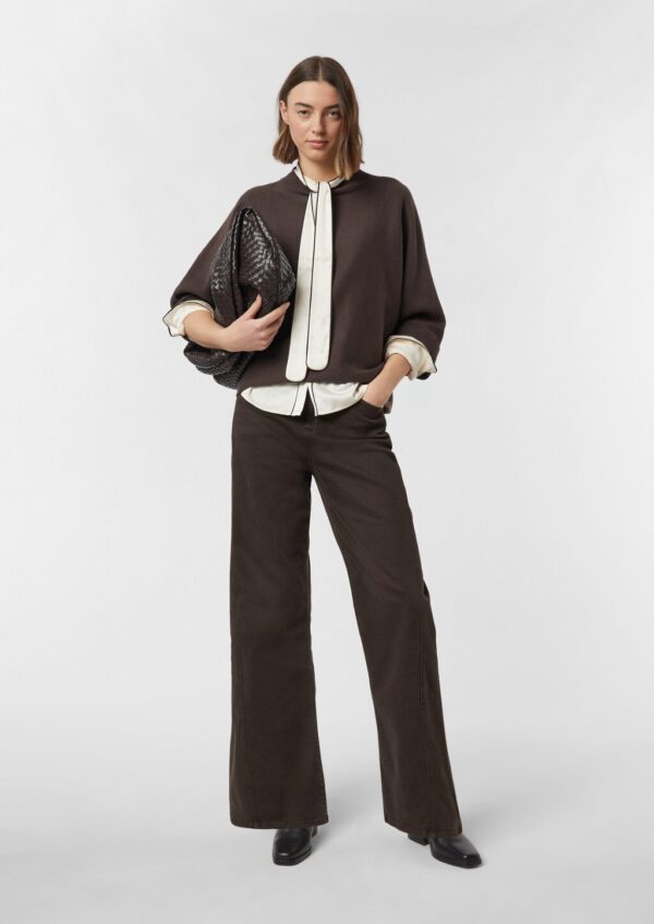 Satinbluse mit Schluppenkragen