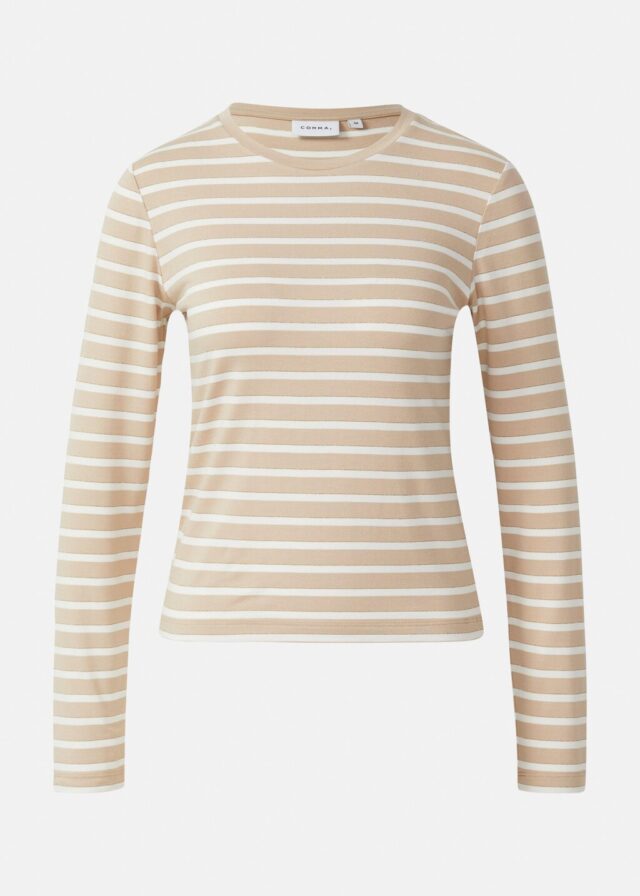 Gestreiftes Longsleeve mit dezentem Glitzergarn