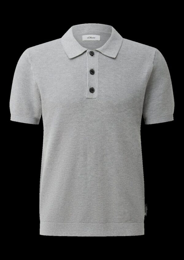 Strickpullover aus Baumwolle mit Polokragen