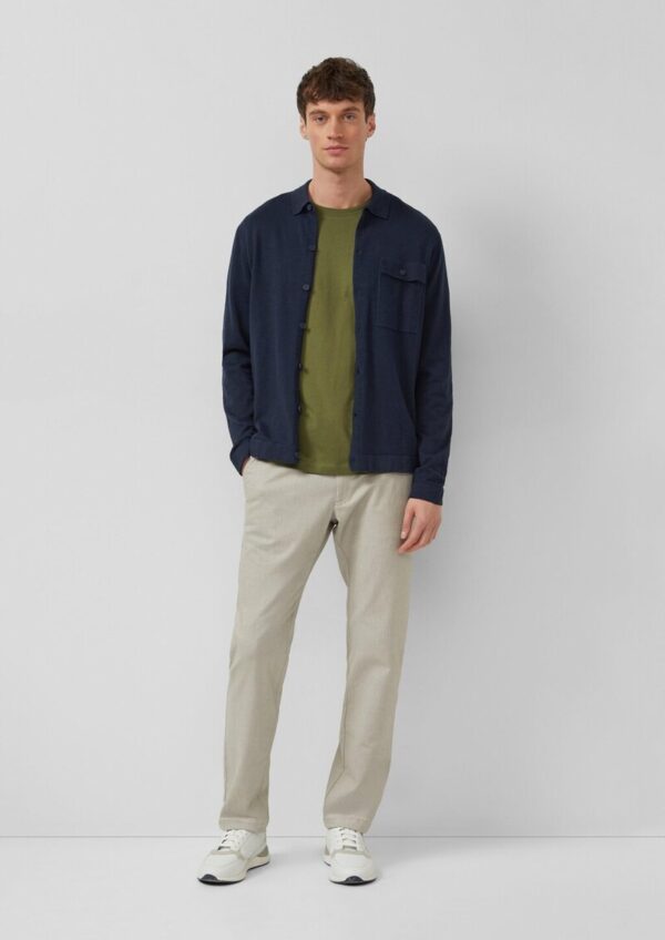 Gestricktes Hemd mit Brusttasche