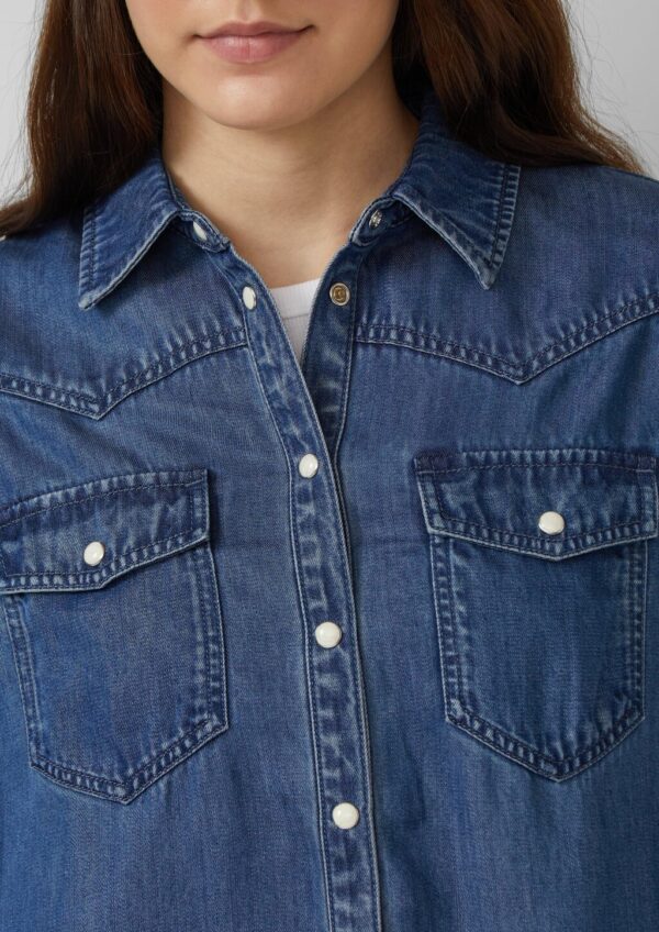 Denimshirt mit seidigem Touch