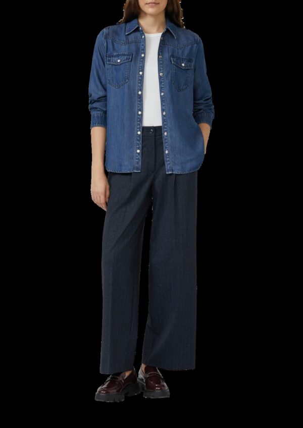 Denimshirt mit seidigem Touch