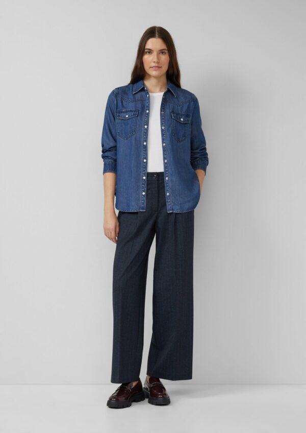 Denimshirt mit seidigem Touch