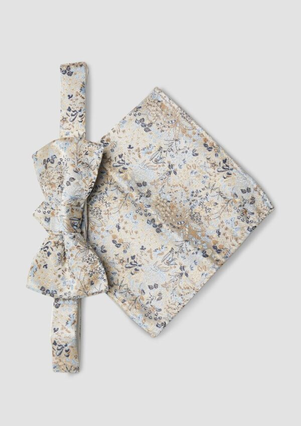 Set aus Fliege und Einstecktuch aus Seidenmix