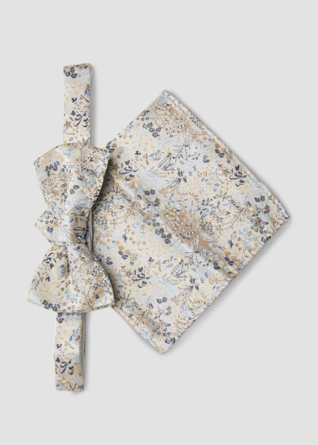 Set aus Fliege und Einstecktuch aus Seidenmix