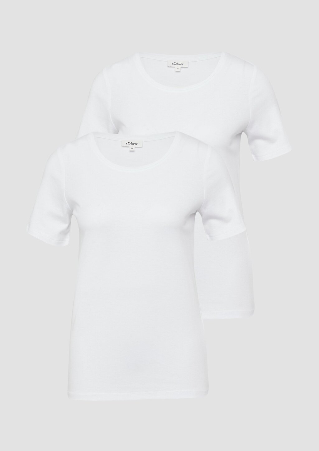 T-Shirt aus Interlockjersey im 2er-Pack