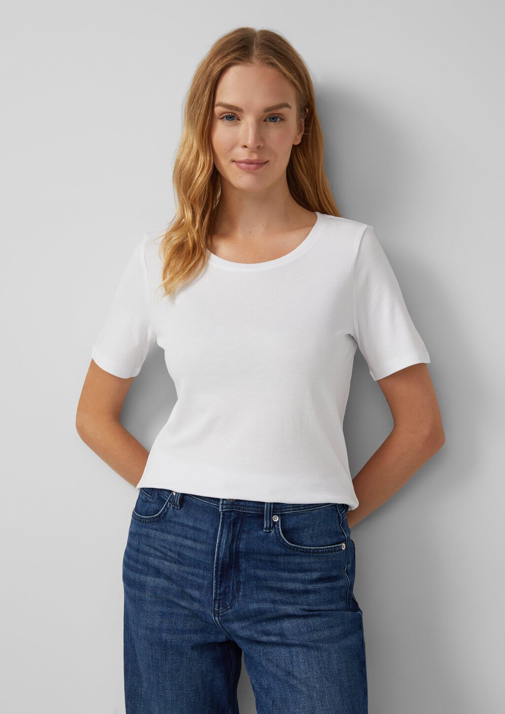 T-Shirt aus Interlockjersey im 2er-Pack