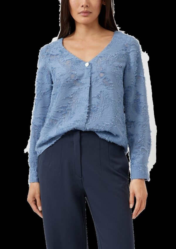 Bluse mit 3D-Effekt und Falte im Vorderteil