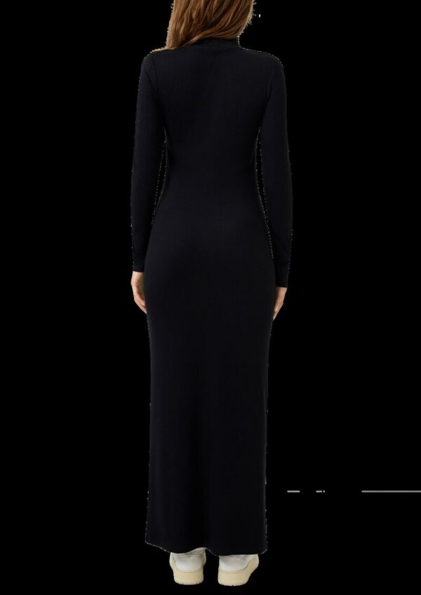 Rippkleid mit Stehkragen