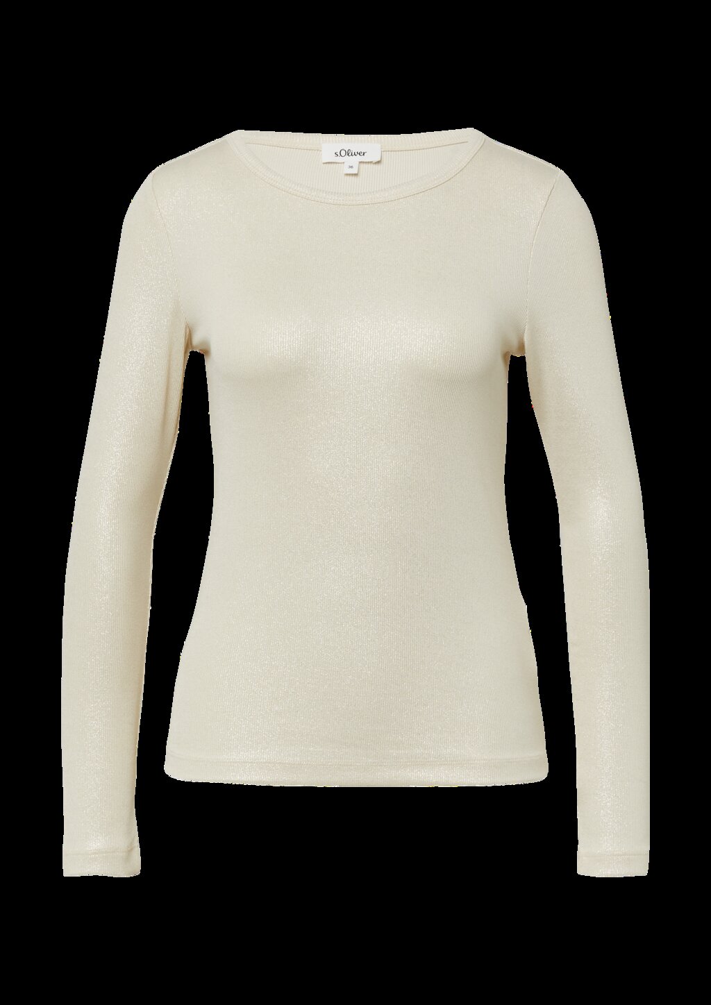 Ripp-Shirt mit Glitzer-Effekt