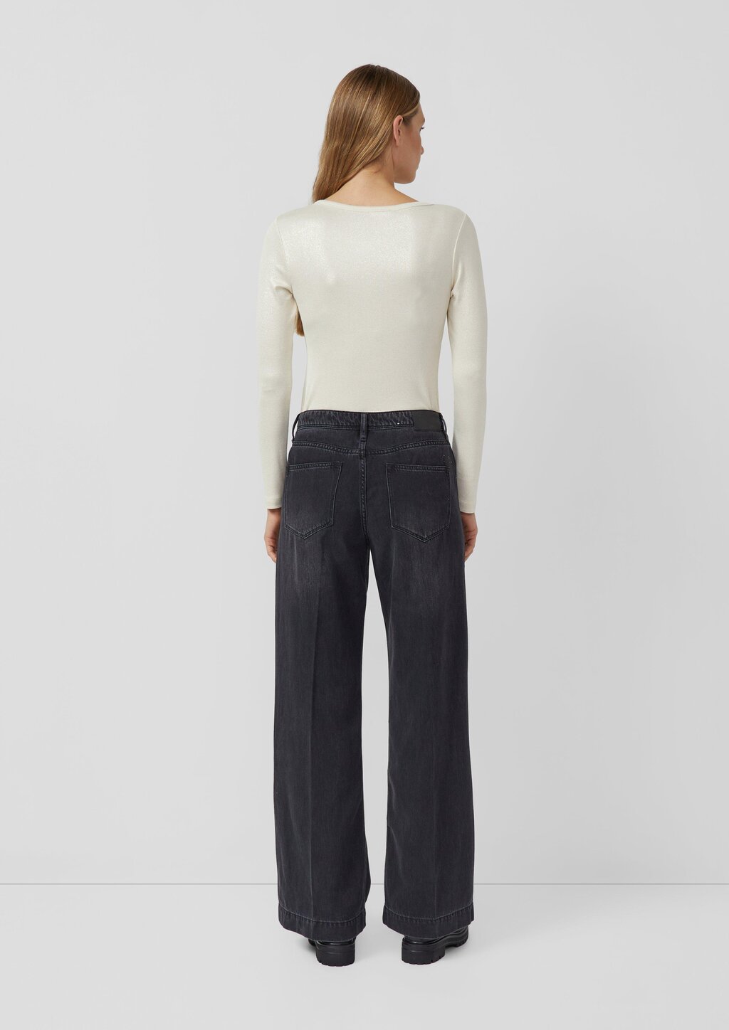 Ripp-Shirt mit Glitzer-Effekt