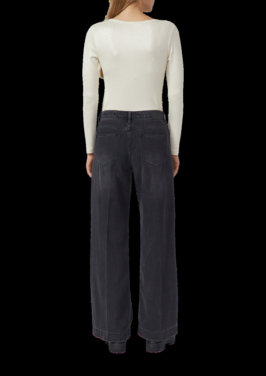 Ripp-Shirt mit Glitzer-Effekt