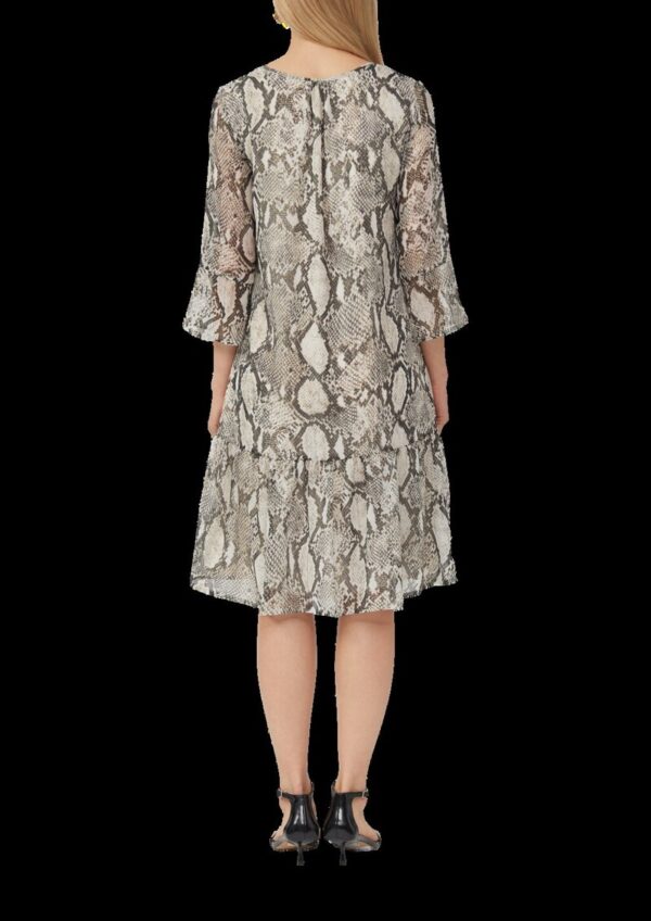 Kleid mit Schlangen-Print und Viskosefutter