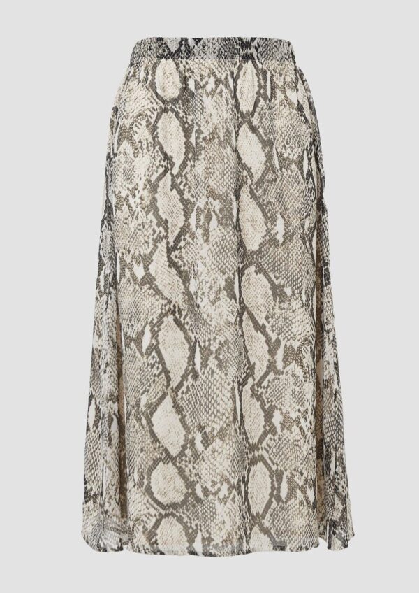 Rock mit Schlangen-Print und Viskosefutter