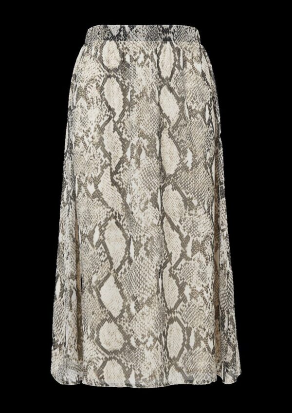 Rock mit Schlangen-Print und Viskosefutter