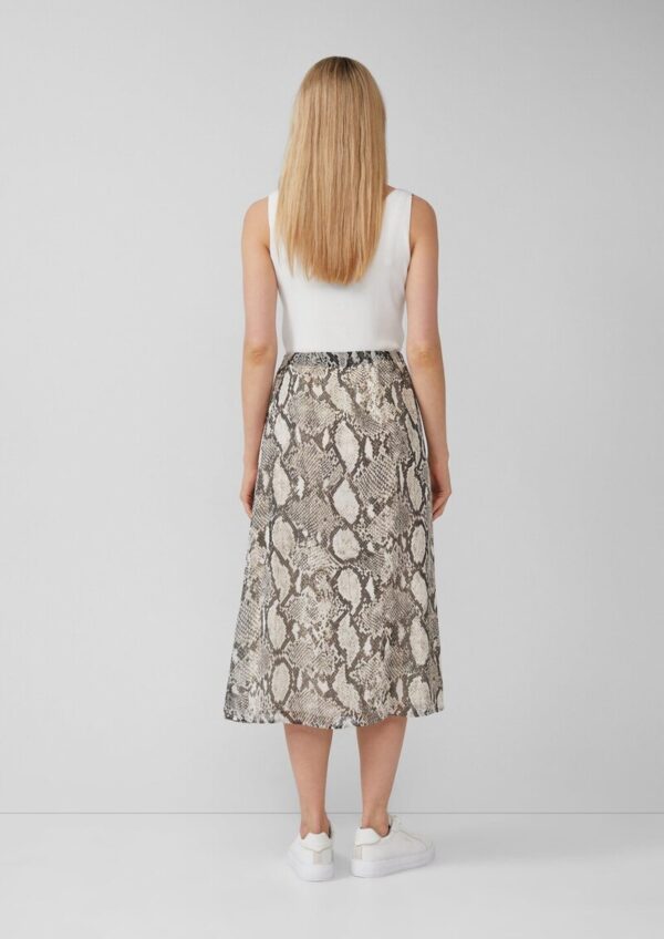 Rock mit Schlangen-Print und Viskosefutter