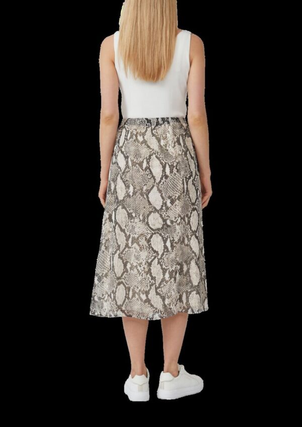 Rock mit Schlangen-Print und Viskosefutter