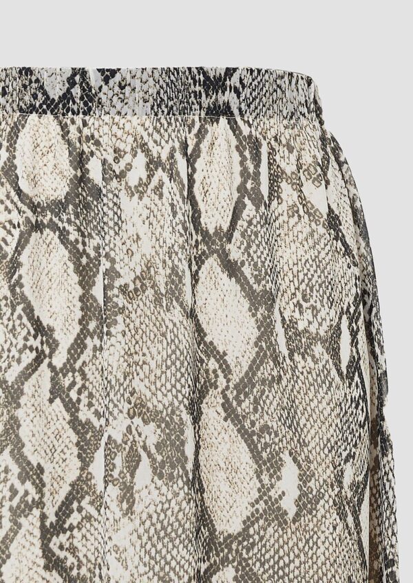 Rock mit Schlangen-Print und Viskosefutter