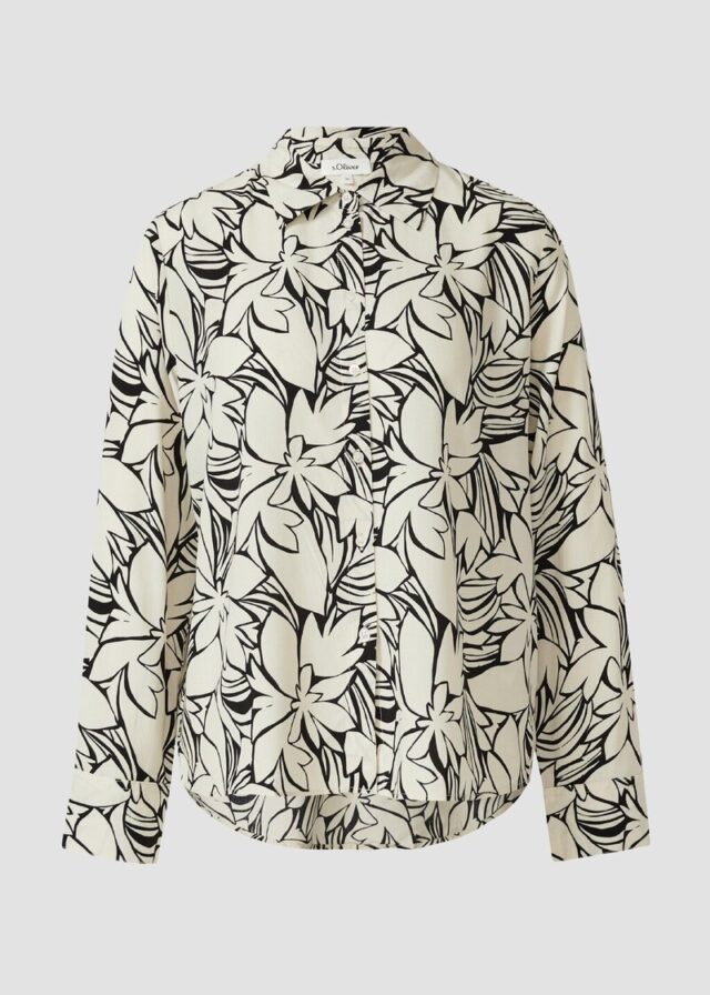 Fließende Bluse mit floralem Muster