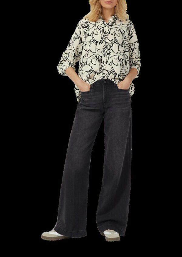 Fließende Bluse mit floralem Muster