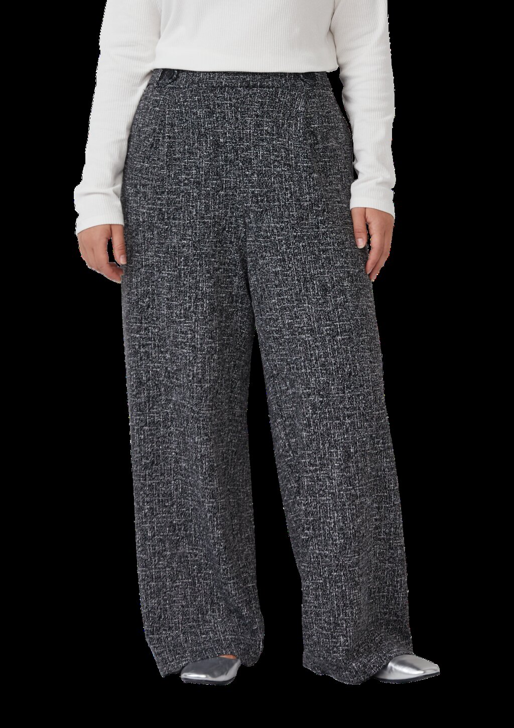 Wide Leg-Hose aus Interlockjersey