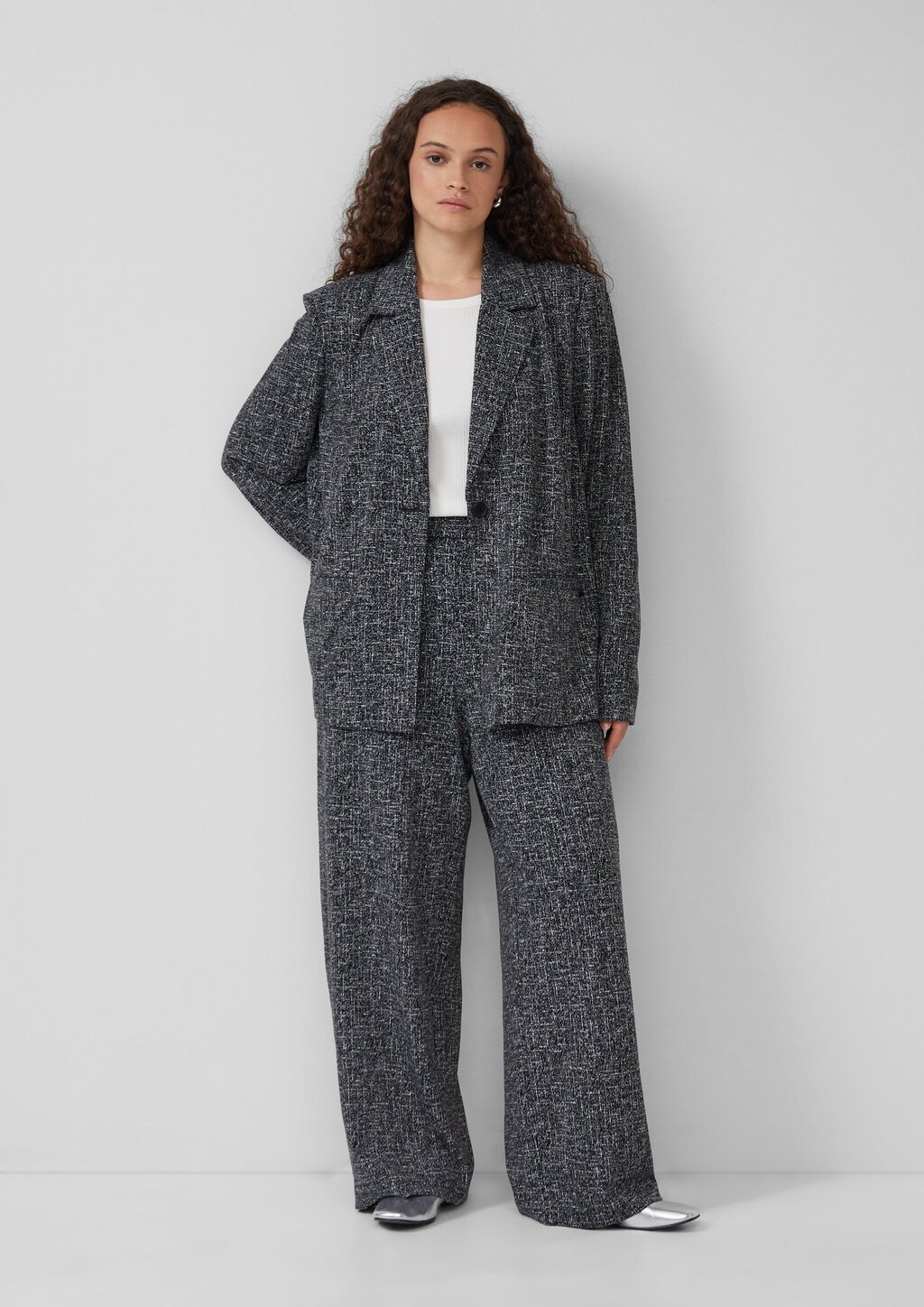 Wide Leg-Hose aus Interlockjersey